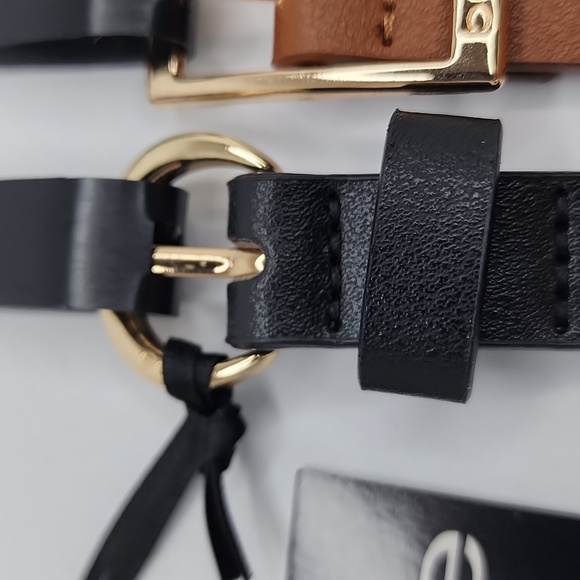 bebe WOMEN'SBELT, THIS ITEM COMES WITH 3 BELTS, BLACK, BROW & LEPPARD, LARGE (L) - Picture 3 of 11